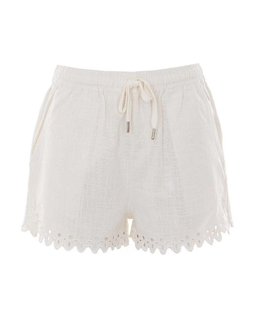 Isabel Marant White Ivory Balyme Shorts