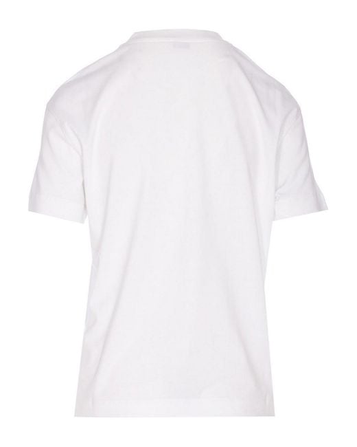 Brunello Cucinelli White Monile Logo T-Shirt
