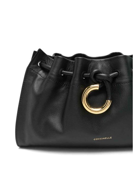 Coccinelle Black Handbag Smooth Leather Noir Noir