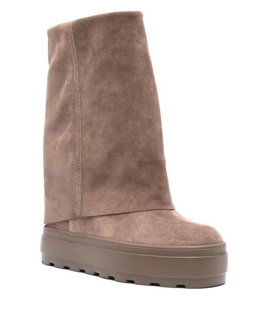 Casadei Brown Suede Double-Face Boots