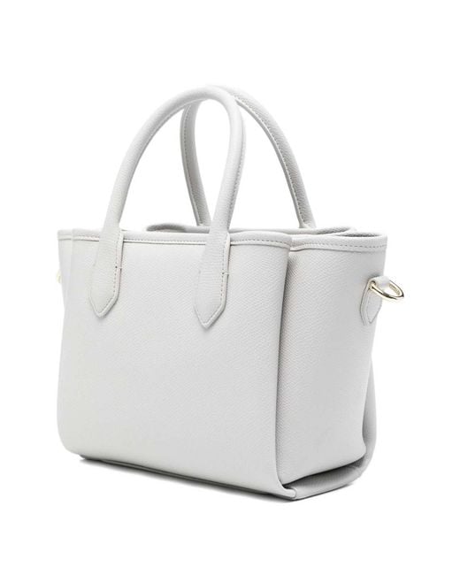 Emporio Armani White Small Shopping Bag