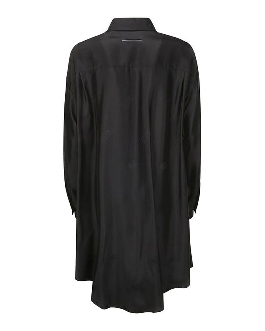 MM6 by Maison Martin Margiela Black Satin Dress