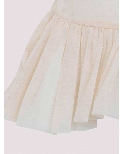 Simone Rocha White Sheer Ballet Peplum Top