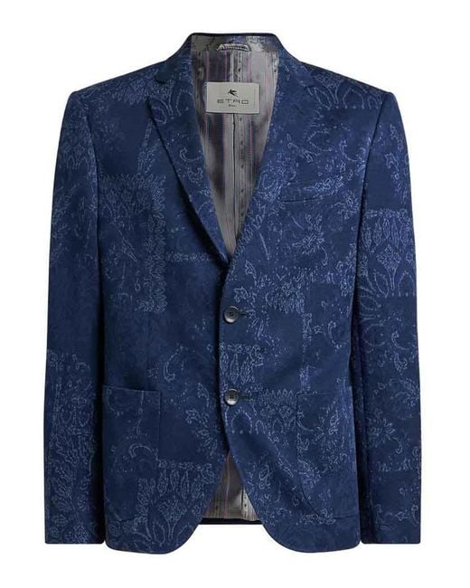 Etro Blue Outerwear for men