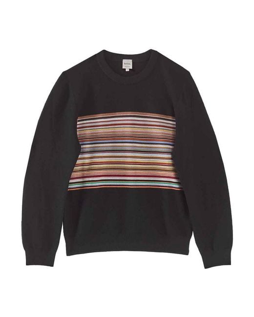 Paul Smith Black Classic Row Strip Shirt Ps for men