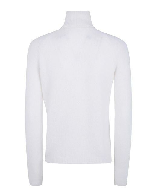 Base London White Turtle Neck Sweater
