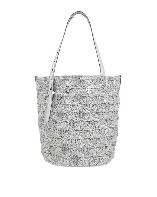 Rabanne White Crochet Tote Bag