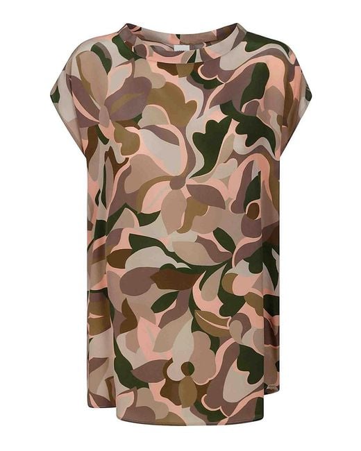 Aspesi Gray Abstract-Print Blouse
