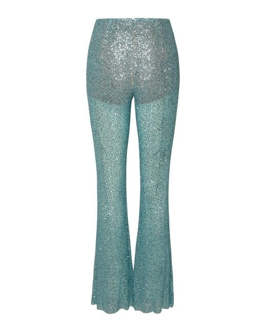 Self-Portrait Blue Flared Pants