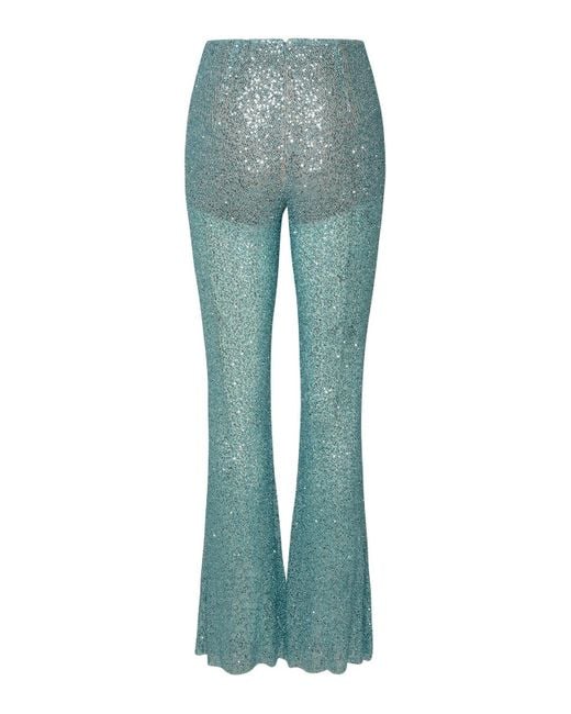 Self-Portrait Blue Flared Pants