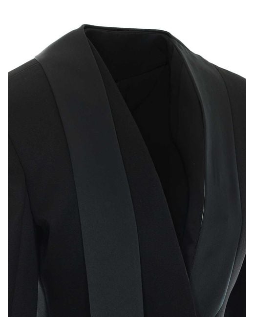 The Attico Black Single-Breasted Blazer