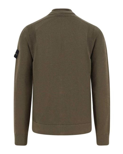 Stone Island Green Cardigan for men
