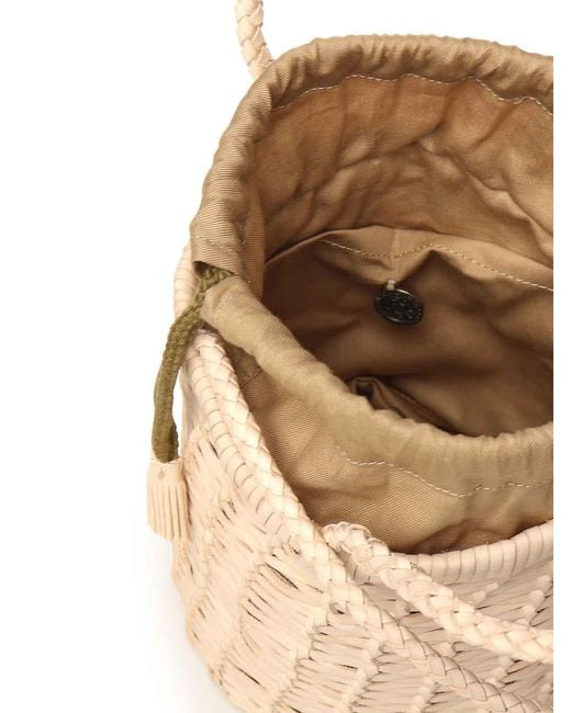 Dragon Diffusion Natural Lina Mini Leather Bucket Bag