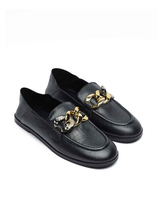 See By Chloé Black Chain Line Moccasin