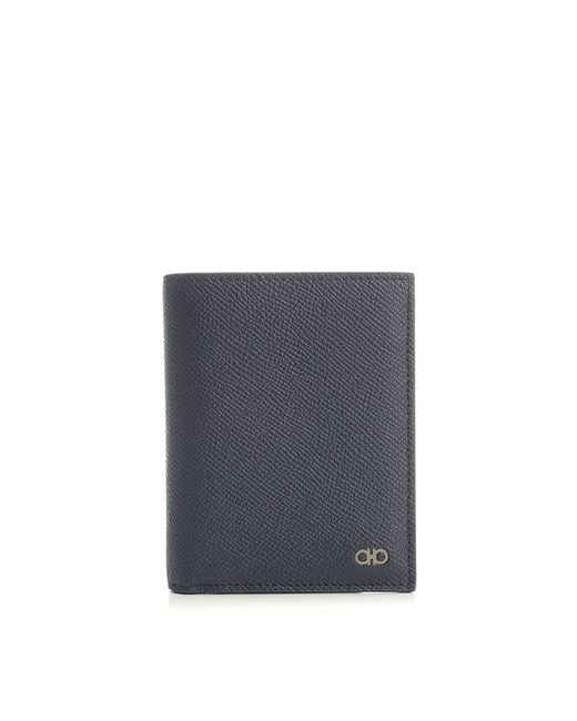 Ferragamo Blue Mini Gancini Wallet for men