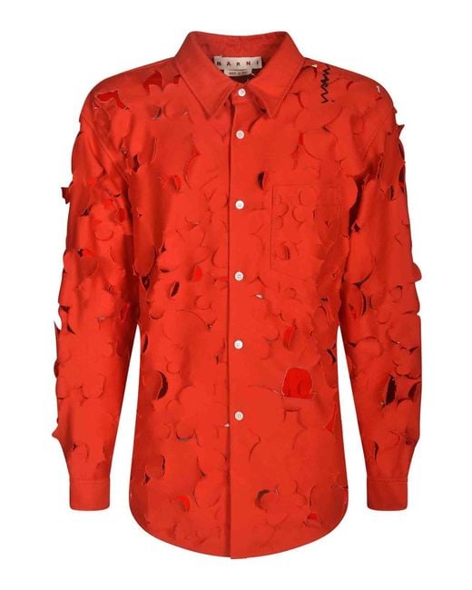 Marni Red Shirt for men
