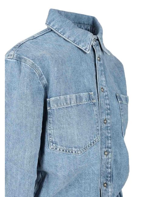 7 For All Mankind Blue Ipanema Mini Dress