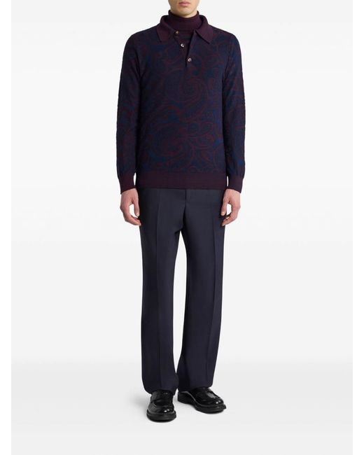 Etro Blue Turtleneck Sweater for men