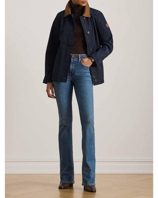 Ralph Lauren Blue Bnd Sh Jt Sb-Unlined-Coat-Bonded Rain