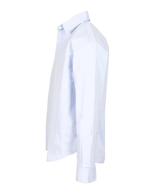 Jacquemus White Simon Long-Sleeved Shirt for men