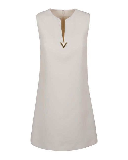 Valentino Garavani White Crepe Couture Dress