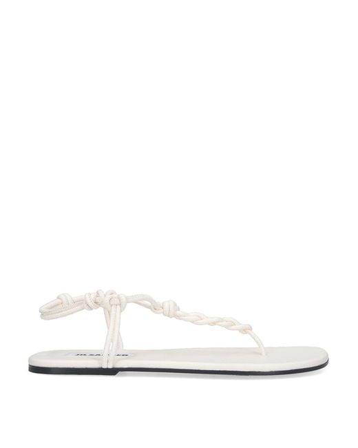 Jil Sander White Tangle Sandals