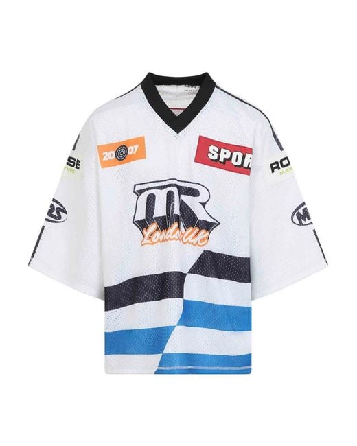 Martine Rose White Martin Rose Oversized Hockey T-Shirt for men