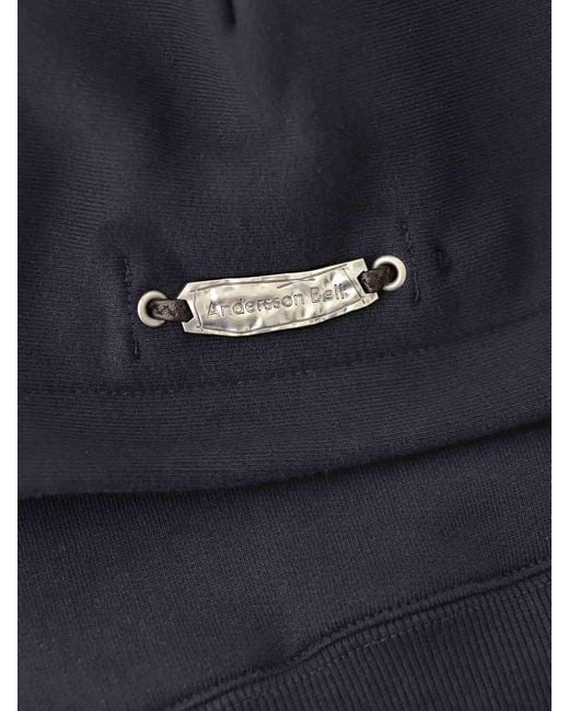 ANDERSSON BELL Blue Adsb Heart Hoodie for men