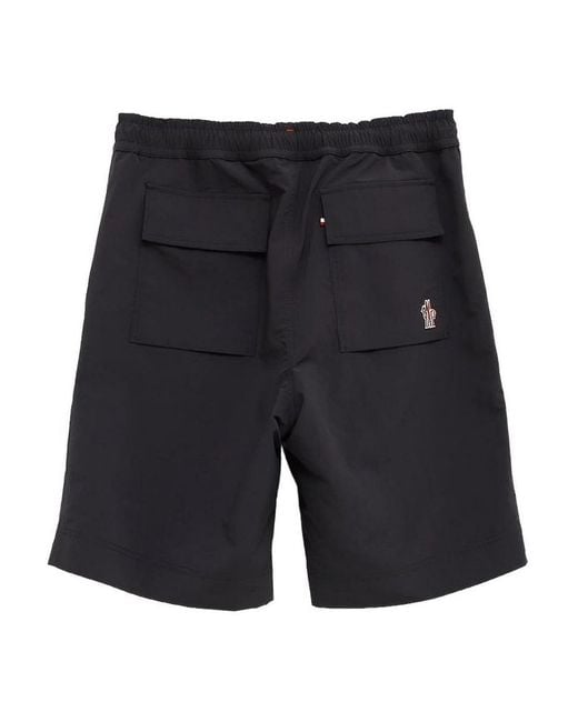 Moncler Black Drawstring Shorts for men