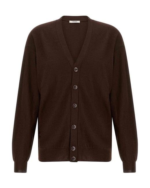 Lemaire Brown Relaxed Twisted' Cardigan