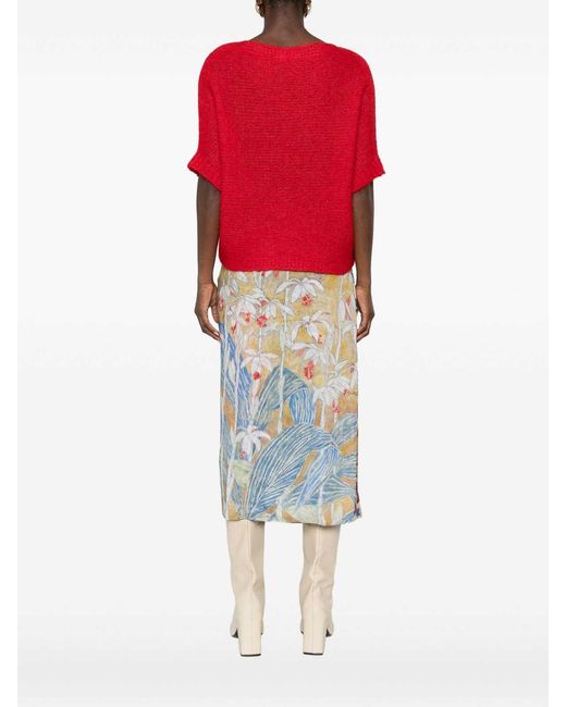 TALKING WALLS Red Wool Sweater
