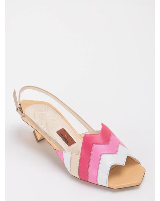 Sandali Stringati di Missoni in Pink