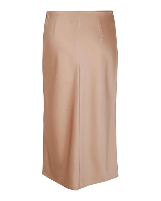 Blumarine Brown Enver Satin Skirt