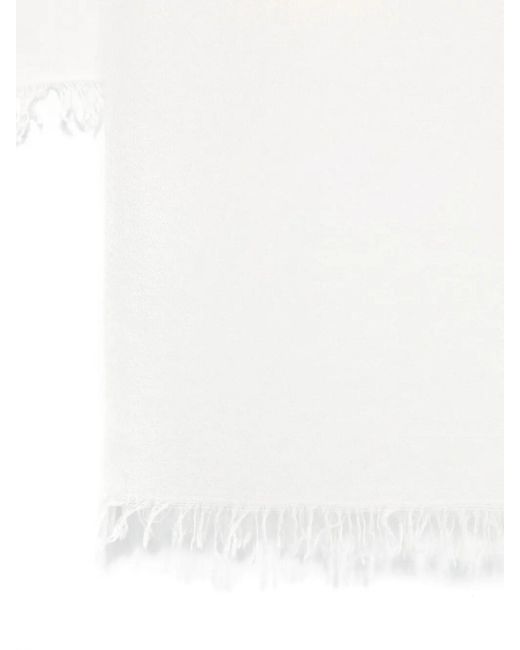 Faliero Sarti White Dianetta Cashmere And Silk Blend Stole