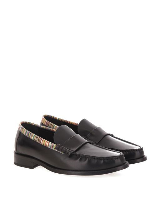 Paul Smith Black Cassini Signature Stripe Loafers