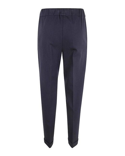 Liviana Conti Blue Straight Leg Trousers