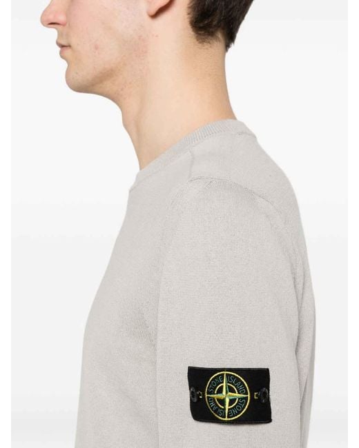 Stone Island White Knitwear Crewneck for men