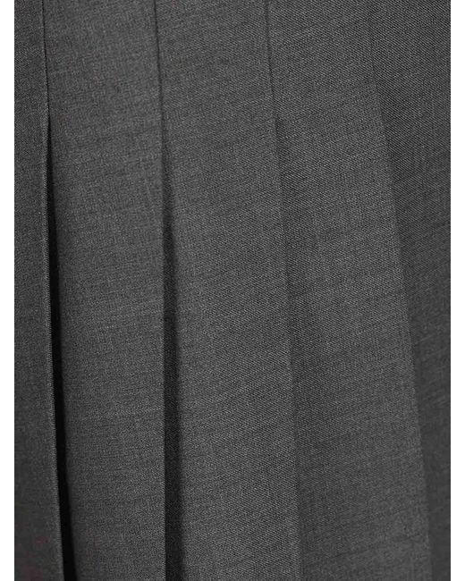 Self-Portrait Gray Pleated Miniskirt