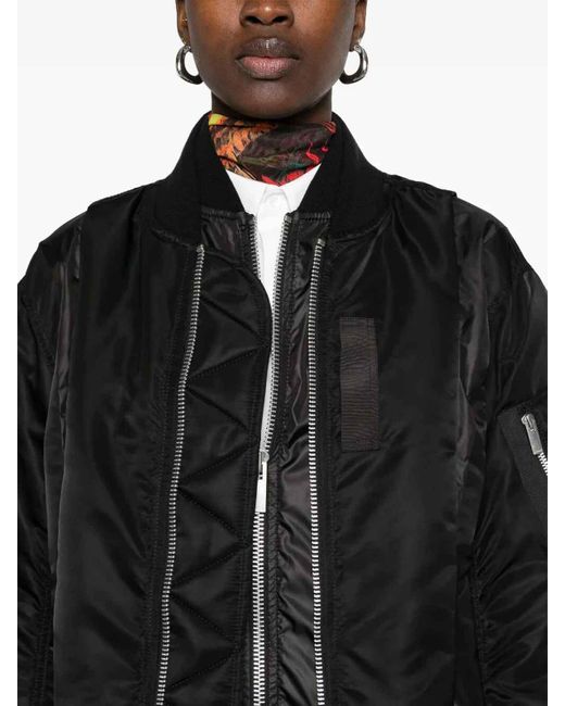 Sacai Black Nylon Twill Blouson
