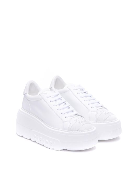 Casadei White Tiffany Leather Sneakers