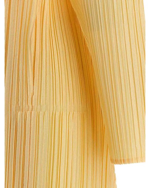 Pleats Please Issey Miyake Yellow Mellow Pleats Cardigan