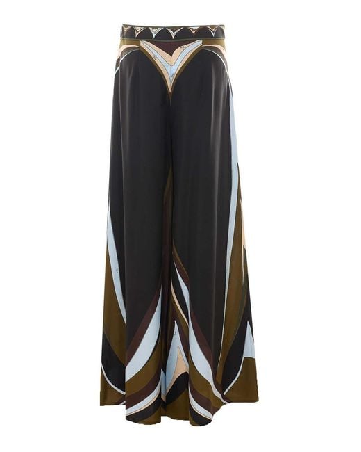 Emilio Pucci Black Fari Print Pants