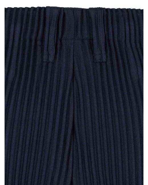 Homme Plissé Issey Miyake Blue Pleated Trousers for men