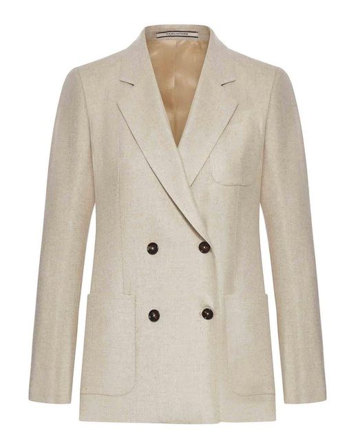 Tagliatore Natural Donna Parigi Double-Breasted Silk Jacket
