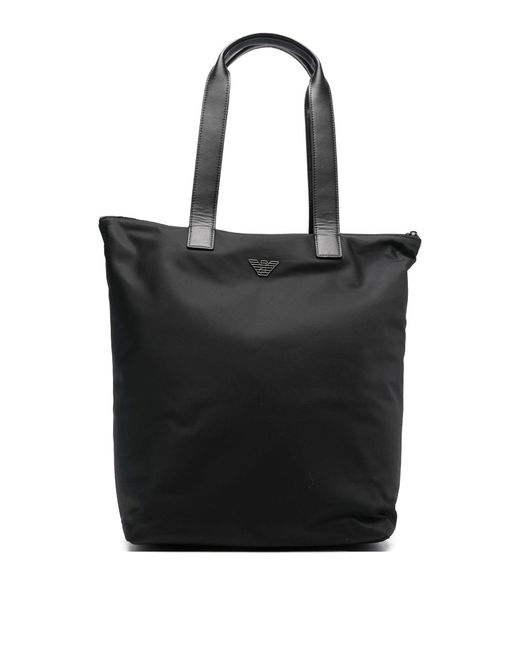 Emporio Armani Black Nylon Tote Bag for men