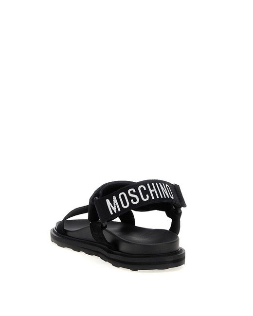Moschino Black Sandal Logo for men
