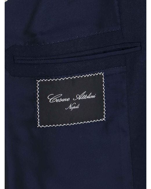 Cesare Attolini Blue Blazer Monopetto for men
