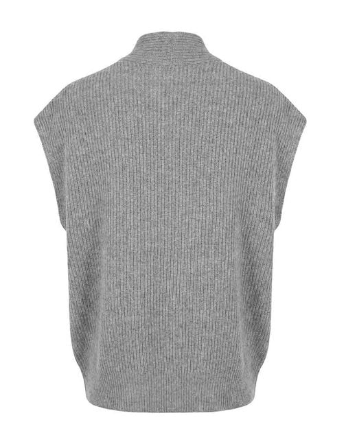 Brunello Cucinelli Gray Cashmere Knitted Vest
