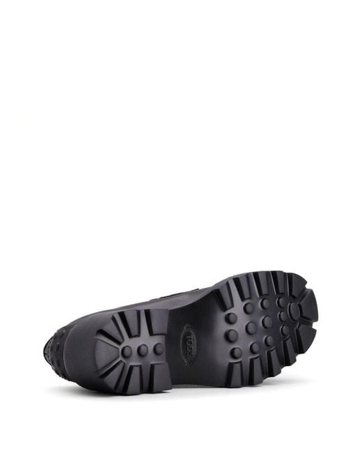 Tod's Black Logobuckle Loafers