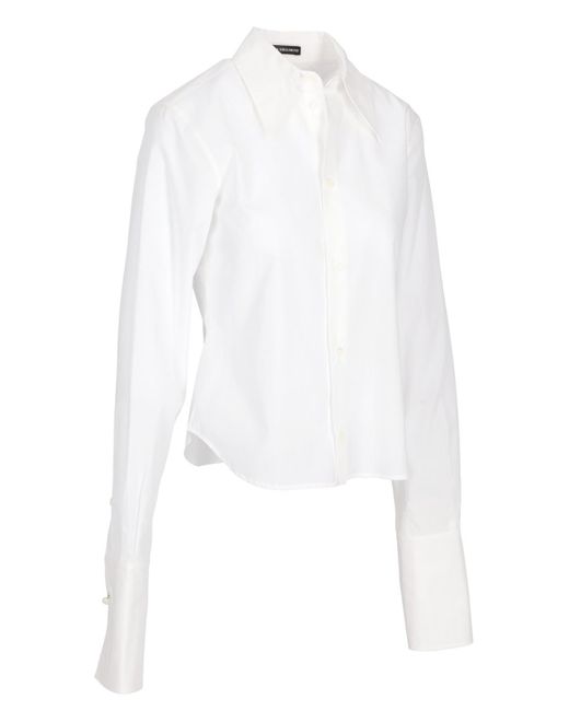 Ann Demeulemeester White Kareena Fitted Shirt